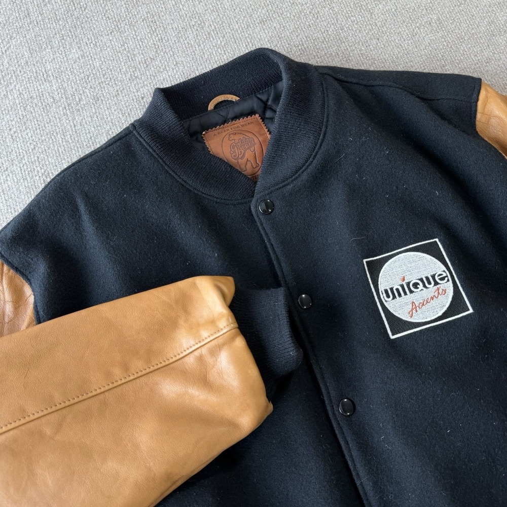 Golden Bear Made in‎ USA Wool Leather Varsity Bomber Jacket Men's Size M